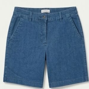 EUC Kim Rogers Cotton-Blend Denim Bermuda Shorts, Size 8